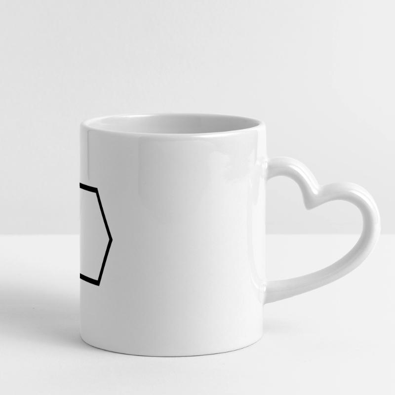 Polygon (customize) Panoramic mug with heart handle