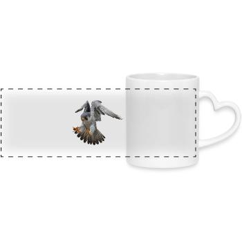 Pelegrino landing - Panoramic mug with heart handle - white - Front