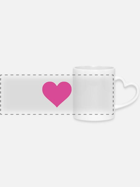 heart - Panoramatasse mit Herzhenkel - Weiß