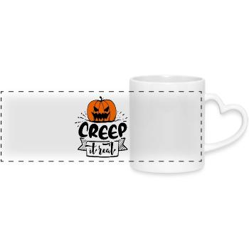 Creep it Real - Panoramatasse mit Herzhenkel - Weiß - Vorne