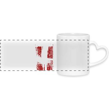 Trve / True Black Metal norvégien - Mug panoramique avec anse en forme de cœur - blanc - Devant