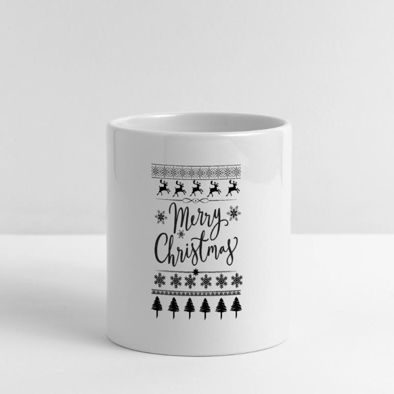 Joyeux Noël Scripté Mug panoramique avec anse en forme de cœur