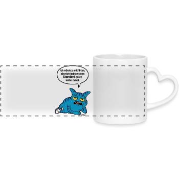 Standard dabei - Zooki Anti-Flirt Spruch - Panoramic mug with heart handle - white - Front