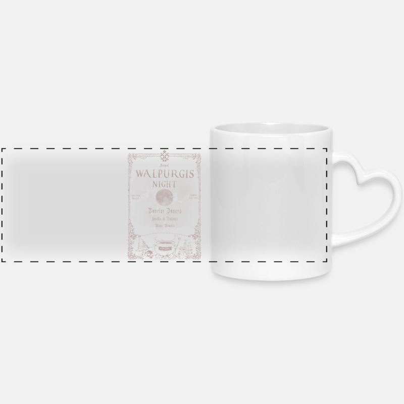 Walpurgis Night - Panoramatasse mit Herzhenkel - Weiß