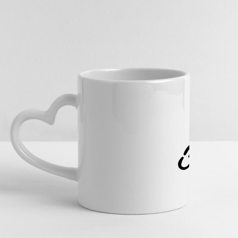 Cyclistes de vélos Mug panoramique avec anse en forme de cœur