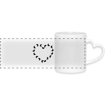 love_papillon - Panoramatasse mit Herzhenkel - Weiß - Vorne
