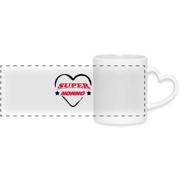 Super nonno 111 - Panoramic mug with heart handle - white - Front