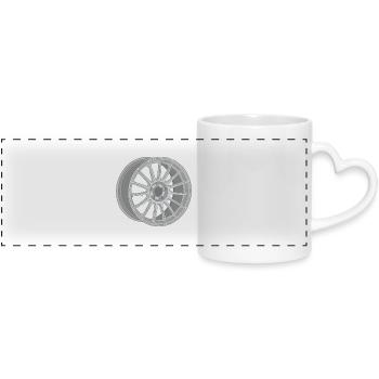 Rim - Panoramic mug with heart handle - white - Front