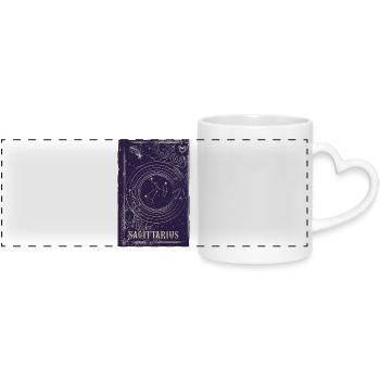 Constellation circulaire du Sagittaire - Mug panoramique avec anse en forme de cœur - blanc - Devant