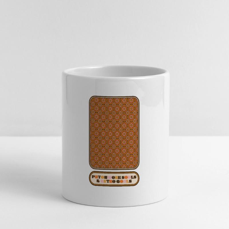 Patchwork Souls & Retro Goals – 70s Pattern Panoramic mug with heart handle