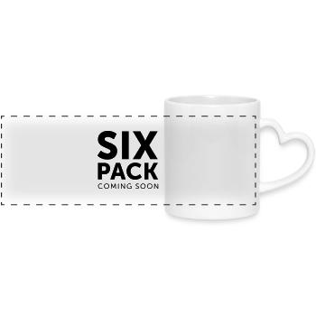 Six Pack coming soon (dh) - Panoramatasse mit Herzhenkel - Weiß - Vorne
