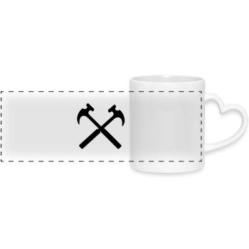 Hammer - Panoramic mug with heart handle - white - Front