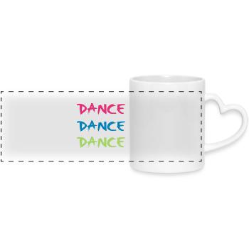 Dance - Panoramatasse mit Herzhenkel - Weiß - Vorne