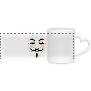Anonymous - Panoramatasse mit Herzhenkel - Weiß - Vorne