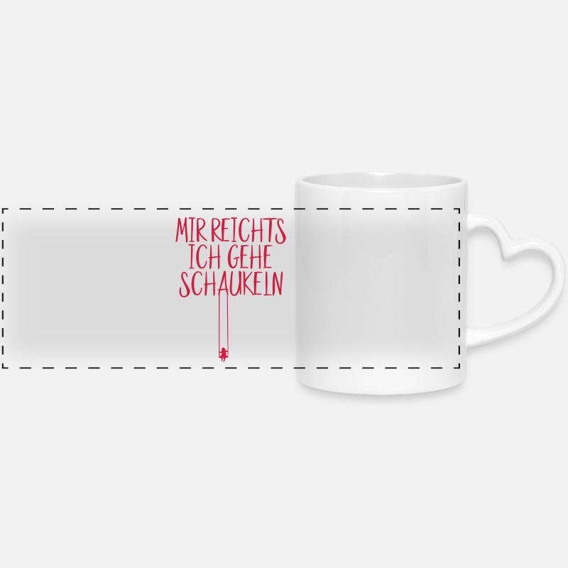 I'll go rocking! - Panoramic mug with heart handle - white