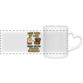 Batterie amusante avec coffre au trésor Detox - Mug panoramique avec anse en forme de cœur - blanc - Devant