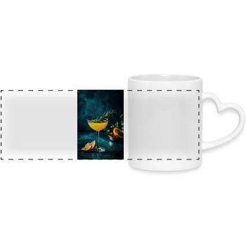 Agrumes Romarin Spritz - Mug panoramique avec anse en forme de cœur - blanc - Devant