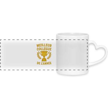 Best College of the Year Trophy - Panoramic mug with heart handle - white - Front