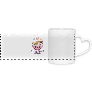 Ramen Kawaii Nudeln - Panoramatasse mit Herzhenkel - Weiß - Vorne
