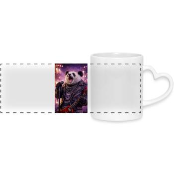 RockyZoo35 - Panoramic mug with heart handle - white - Front
