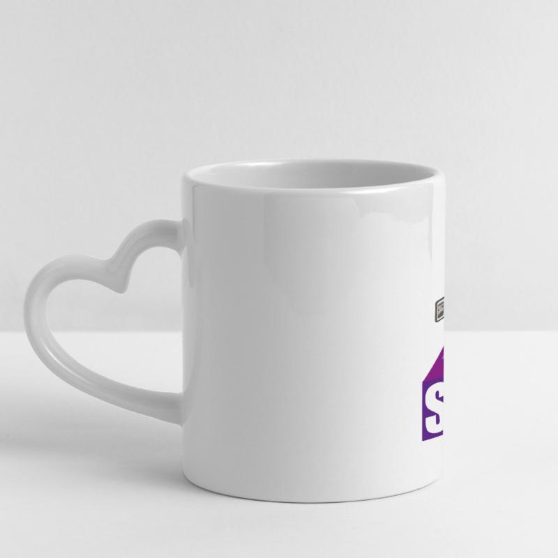 Night Shift Coder Programmer Desk Graphic Panoramic mug with heart handle