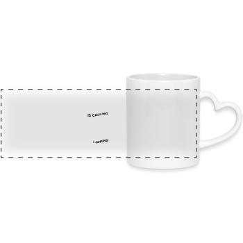 New Zealand - Panoramic mug with heart handle - white - Front