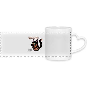 Throw the bag! - Panoramic mug with heart handle - white - Front