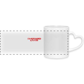 Shepard vit - Mug panoramique avec anse en forme de cœur - blanc - Devant