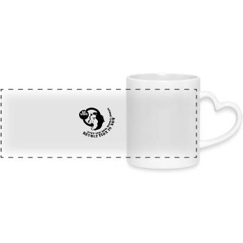 Arrêtez NWO - Mug panoramique avec anse en forme de cœur - blanc - Devant