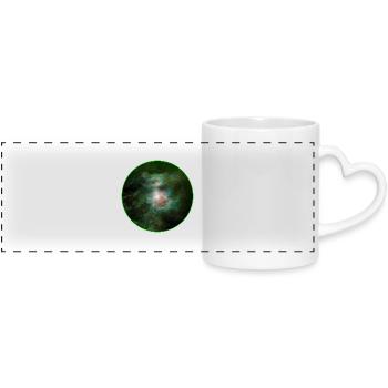 Galaxy - Space - Stars - Cosmic - Art - Universe T - Mug panoramique avec anse en forme de cœur - blanc - Devant