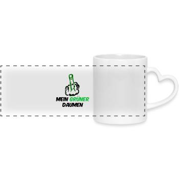 Anti Grün gegen Klimawahn Design - Panoramatasse mit Herzhenkel - Weiß - Vorne
