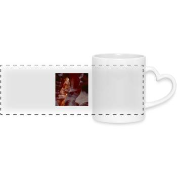 Antelope Canyon - Panoramic mug with heart handle - white - Front