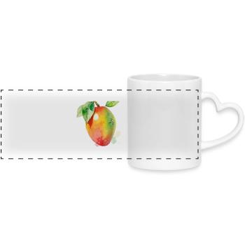 Mango - Panoramatasse mit Herzhenkel - Weiß - Vorne