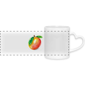Mango - Panoramatasse mit Herzhenkel - Weiß - Vorne