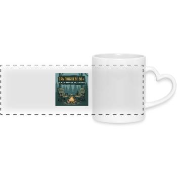 Découvrez notre chemise Camperliebe 50+ de haute qualité - Mug panoramique avec anse en forme de cœur - blanc - Devant