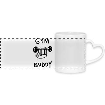 Gym Buddy Paresseux - Mug panoramique avec anse en forme de cœur - blanc - Devant