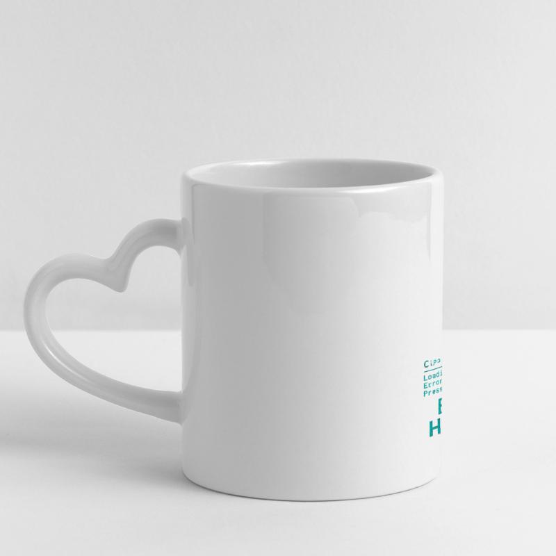 Booting Human 1.0 Empathy Error Panoramic mug with heart handle