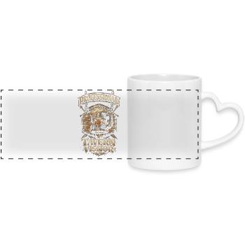 Medieval Festival Professional Tavern Visitor - Panoramic mug with heart handle - white - Front