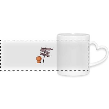 Deathtiny - Panoramic mug with heart handle - white - Front