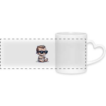 baby sonnenbrille - Panoramatasse mit Herzhenkel - Weiß - Vorne