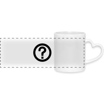 Question Mark,Question,Punctuation,Symbol - Panoramic mug with heart handle - white - Front