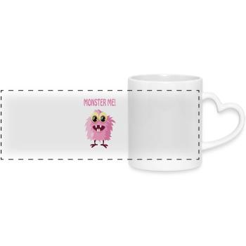 Monster me - Sayings Monster Collection - Panoramatasse mit Herzhenkel - Weiß - Vorne
