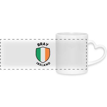 Fierté du Bouclier d’Irlande de Bray - Mug panoramique avec anse en forme de cœur - blanc - Devant