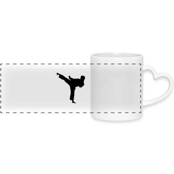 Belle tentative de la gauche - Mug panoramique avec anse en forme de cœur - blanc - Devant
