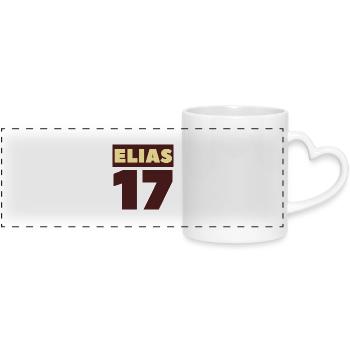 Elias - Panoramatasse mit Herzhenkel - Weiß - Vorne