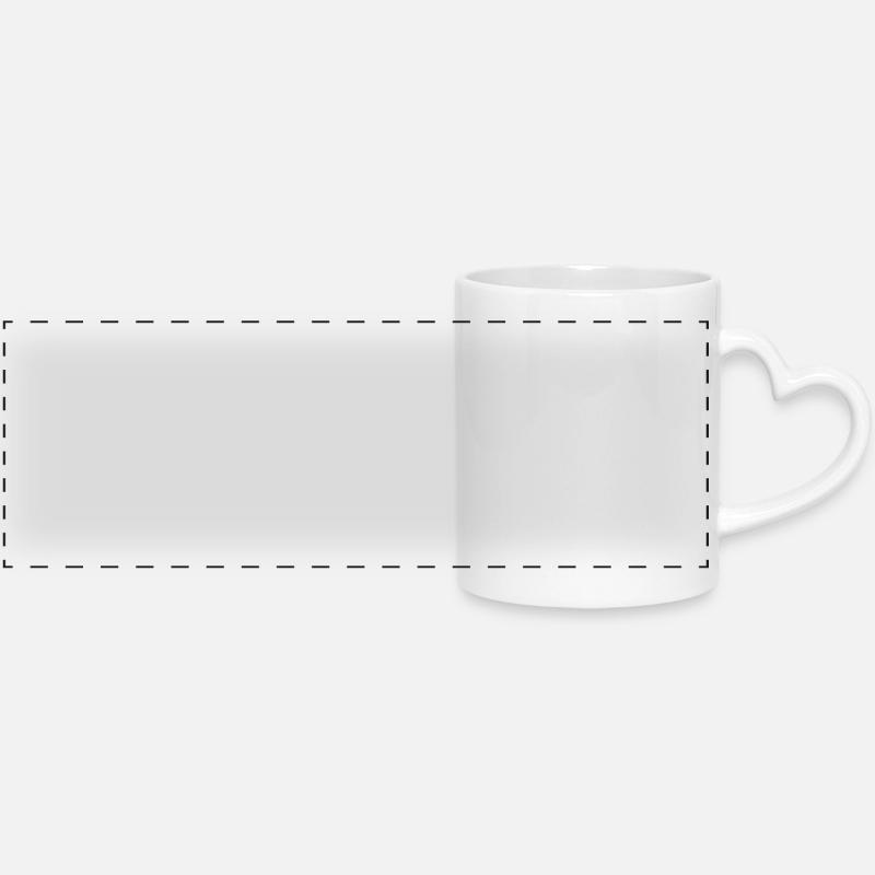 Prof. - Mug panoramique avec anse en forme de cœur - blanc