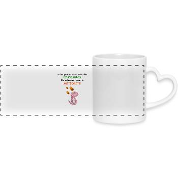 Si les gauchistes étaient des dinosaures - Mug panoramique avec anse en forme de cœur - blanc - Devant