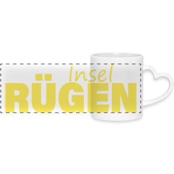 Island of Rügen - Panoramic mug with heart handle - white - Front