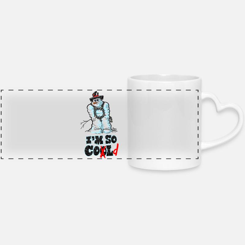 1421-Michel-So-Cold - Mug panoramique avec anse en forme de cœur - blanc