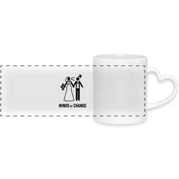 Winds Of Change (Stag Night Bachelor Party Groom) - Panoramic mug with heart handle - white - Front